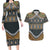 Africa Ethnic Native Pattern Couples Matching Long Sleeve Bodycon Dress and Hawaiian Shirt LT9 - Wonder Print Shop