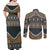 Africa Ethnic Native Pattern Couples Matching Off Shoulder Maxi Dress and Long Sleeve Button Shirt LT9 - Wonder Print Shop