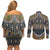 Africa Ethnic Native Pattern Couples Matching Off Shoulder Short Dress and Long Sleeve Button Shirt LT9 - Wonder Print Shop