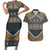 Africa Ethnic Native Pattern Couples Matching Short Sleeve Bodycon Dress and Hawaiian Shirt LT9 - Wonder Print Shop