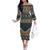 Africa Ethnic Native Pattern Family Matching Off The Shoulder Long Sleeve Dress and Hawaiian Shirt - Wonder Print Shop