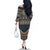 Africa Ethnic Native Pattern Family Matching Off The Shoulder Long Sleeve Dress and Hawaiian Shirt - Wonder Print Shop