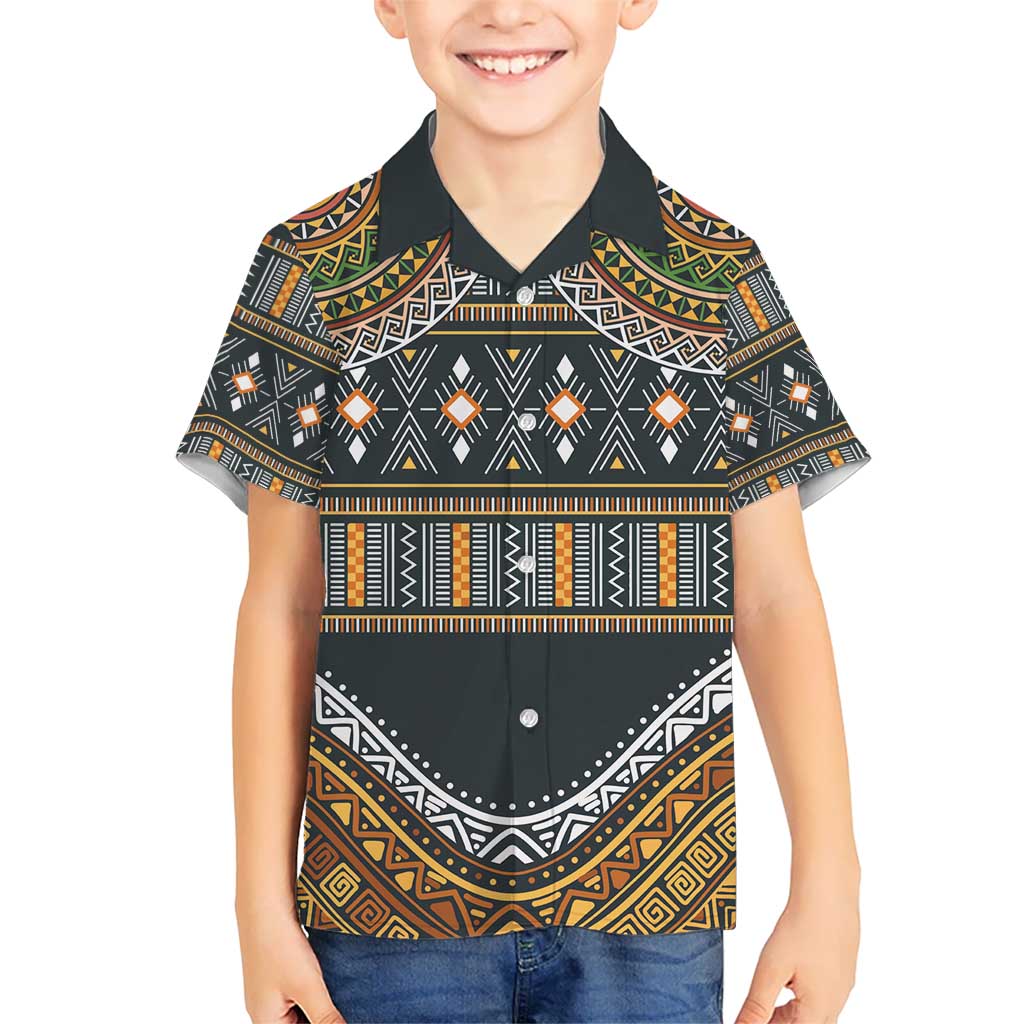 Africa Ethnic Native Pattern Kid Hawaiian Shirt - Wonder Print Shop