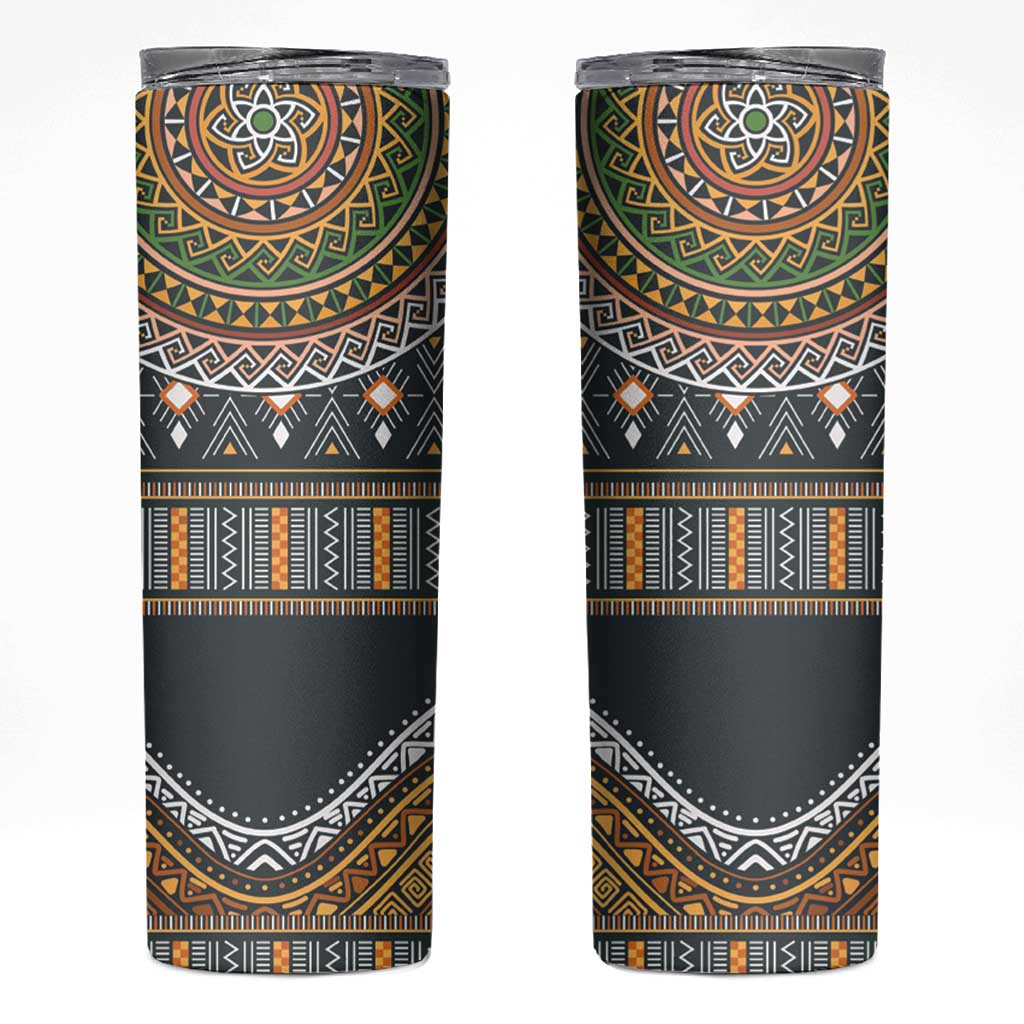 Africa Ethnic Native Pattern Skinny Tumbler