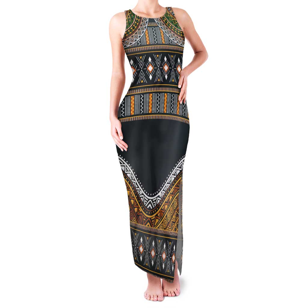 Africa Ethnic Native Pattern Tank Maxi Dress - Wonder Print Shop