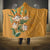 Africa King Proteas Dashiki Motif Hooded Blanket Gold Style