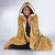 Africa King Proteas Dashiki Motif Hooded Blanket Gold Style