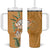 Africa King Proteas Dashiki Motif Tumbler With Handle Gold Style