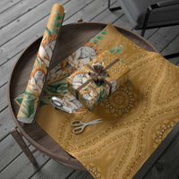 Africa King Proteas Dashiki Motif Wrapping Paper Gold Style - Wonder Print Shop