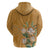 Africa King Proteas Dashiki Motif Zip Hoodie Gold Style - Wonder Print Shop