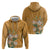 Africa King Proteas Dashiki Motif Zip Hoodie Gold Style - Wonder Print Shop