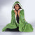 Africa King Proteas Dashiki Motif Hooded Blanket Green Style