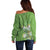 Africa King Proteas Dashiki Motif Off Shoulder Sweater Green Style - Wonder Print Shop