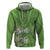 Africa King Proteas Dashiki Motif Zip Hoodie Green Style - Wonder Print Shop