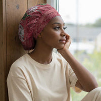 Africa King Proteas Dashiki Motif Easy Headwrap Peach Style