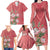 Africa King Proteas Dashiki Motif Family Matching Long Sleeve Bodycon Dress and Hawaiian Shirt Peach Style LT9 - Wonder Print Shop