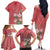 Africa King Proteas Dashiki Motif Family Matching Off The Shoulder Long Sleeve Dress and Hawaiian Shirt Peach Style - Wonder Print Shop