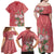 Africa King Proteas Dashiki Motif Family Matching Off Shoulder Maxi Dress and Hawaiian Shirt Peach Style LT9 - Wonder Print Shop