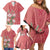 Africa King Proteas Dashiki Motif Family Matching Off Shoulder Short Dress and Hawaiian Shirt Peach Style LT9 - Wonder Print Shop