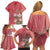 Africa King Proteas Dashiki Motif Family Matching Off Shoulder Short Dress and Hawaiian Shirt Peach Style LT9 - Wonder Print Shop