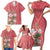 Africa King Proteas Dashiki Motif Family Matching Short Sleeve Bodycon Dress and Hawaiian Shirt Peach Style - Wonder Print Shop