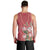 Africa King Proteas Dashiki Motif Men Tank Top Peach Style - Wonder Print Shop