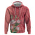 Africa King Proteas Dashiki Motif Zip Hoodie Peach Style - Wonder Print Shop