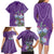 Africa King Proteas Dashiki Motif Family Matching Long Sleeve Bodycon Dress and Hawaiian Shirt Violet Style LT9 - Wonder Print Shop