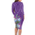 Africa King Proteas Dashiki Motif Family Matching Long Sleeve Bodycon Dress and Hawaiian Shirt Violet Style LT9 - Wonder Print Shop