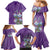 Africa King Proteas Dashiki Motif Family Matching Mermaid Dress and Hawaiian Shirt Violet Style LT9 - Wonder Print Shop