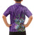 Africa King Proteas Dashiki Motif Family Matching Off The Shoulder Long Sleeve Dress and Hawaiian Shirt Violet Style - Wonder Print Shop