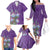 Africa King Proteas Dashiki Motif Family Matching Off The Shoulder Long Sleeve Dress and Hawaiian Shirt Violet Style - Wonder Print Shop