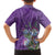 Africa King Proteas Dashiki Motif Family Matching Off Shoulder Maxi Dress and Hawaiian Shirt Violet Style LT9 - Wonder Print Shop