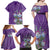 Africa King Proteas Dashiki Motif Family Matching Off Shoulder Maxi Dress and Hawaiian Shirt Violet Style LT9 - Wonder Print Shop