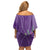 Africa King Proteas Dashiki Motif Family Matching Off Shoulder Short Dress and Hawaiian Shirt Violet Style LT9 - Wonder Print Shop