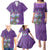 Africa King Proteas Dashiki Motif Family Matching Puletasi and Hawaiian Shirt Violet Style - Wonder Print Shop