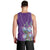 Africa King Proteas Dashiki Motif Men Tank Top Violet Style - Wonder Print Shop