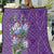 Africa King Proteas Dashiki Motif Quilt Violet Style