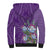 Africa King Proteas Dashiki Motif Sherpa Hoodie Violet Style - Wonder Print Shop