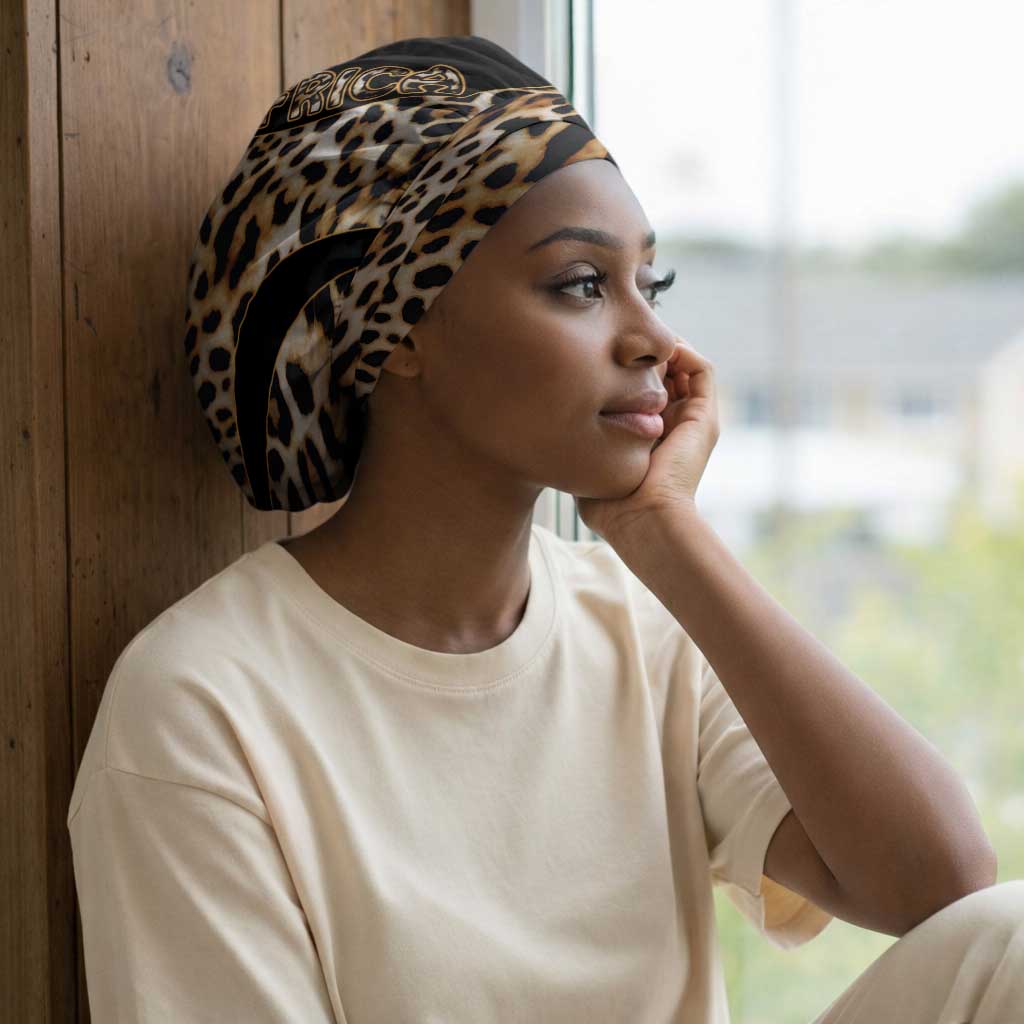 Africa Leopard Skin Pattern Easy Headwrap Version 01