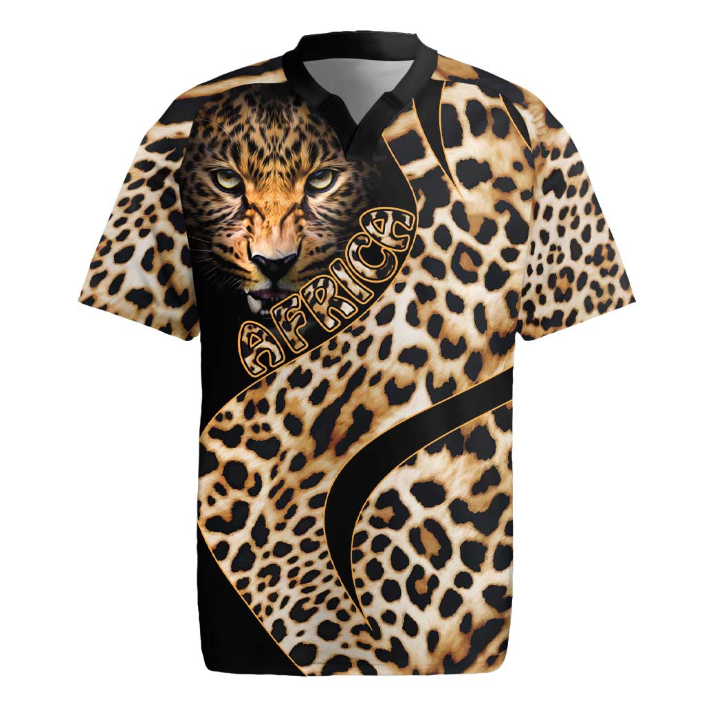 Africa Leopard Skin Pattern Rugby Jersey Version 01