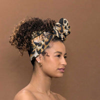 Africa Leopard Skin Pattern Simple Headwrap Version 01