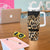 Africa Leopard Skin Pattern Tumbler With Handle Version 01