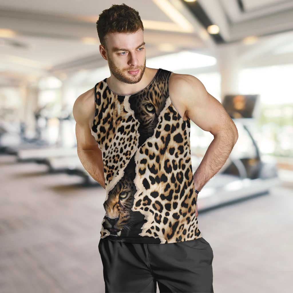 Africa Leopard Skin Pattern Men Tank Top Version 02 - Wonder Print Shop