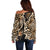 Africa Leopard Skin Pattern Off Shoulder Sweater Version 02 - Wonder Print Shop