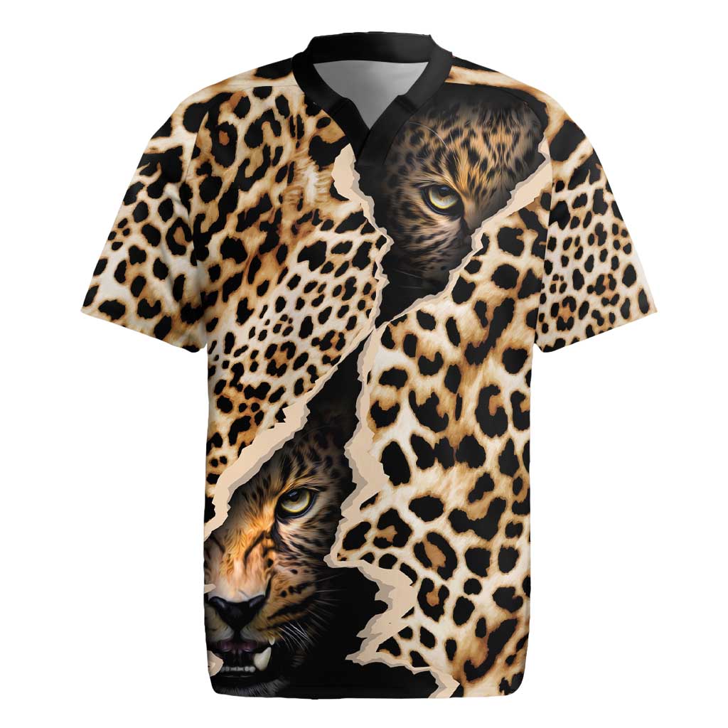 Africa Leopard Skin Pattern Rugby Jersey Version 02