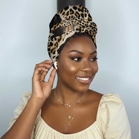 Africa Leopard Skin Pattern Simple Headwrap Version 02