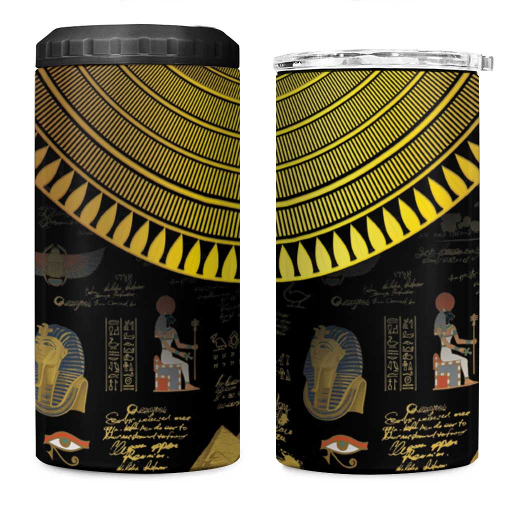 Ancient Egypt and Hieroglyphs 4 in 1 Can Cooler Tumbler LT9 - Wonder Print Shop