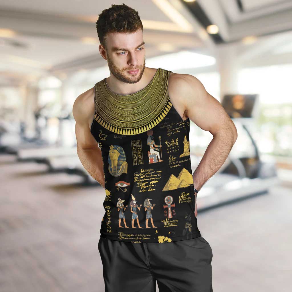 Ancient Egypt and Hieroglyphs Men Tank Top - Wonder Print Shop