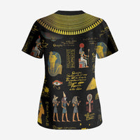 Ancient Egypt and Hieroglyphs Scrub Top